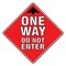 Signmission One Way Do Not Enter Non-Slip Floor Graphic, 7in Vinyl Decal, 3PK, 7 in L, 7 in H, FD-X-7-3PK-99978 FD-X-7-3PK-99978 - alternate 1